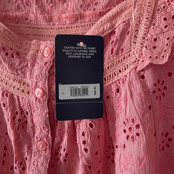 Lucky Brand Pink Embroidered Eyelet Lace Tank - Picture 12 of 12